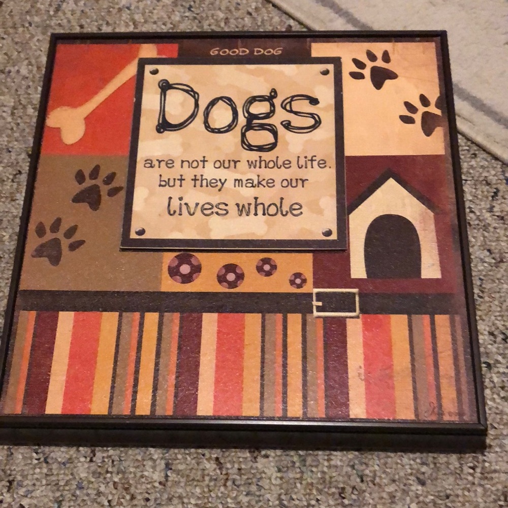 12x12 Jennifer Pugh Printed Dog Wall Decor RARE